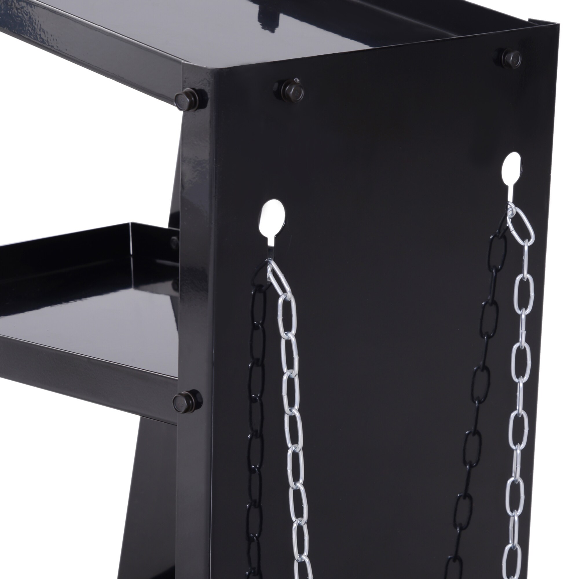 DURHAND Schweißwagen mit Sicherheitskette schwarz 71L x 39B x 70Hcm