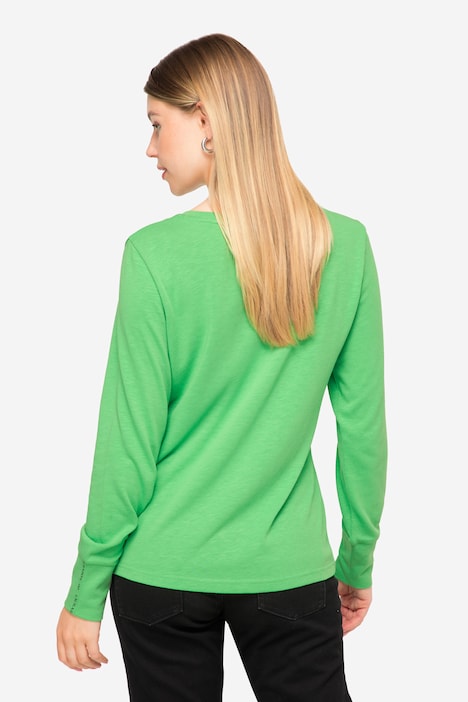 T-Shirt, Rundhals, Langarm, OEKO-TEX