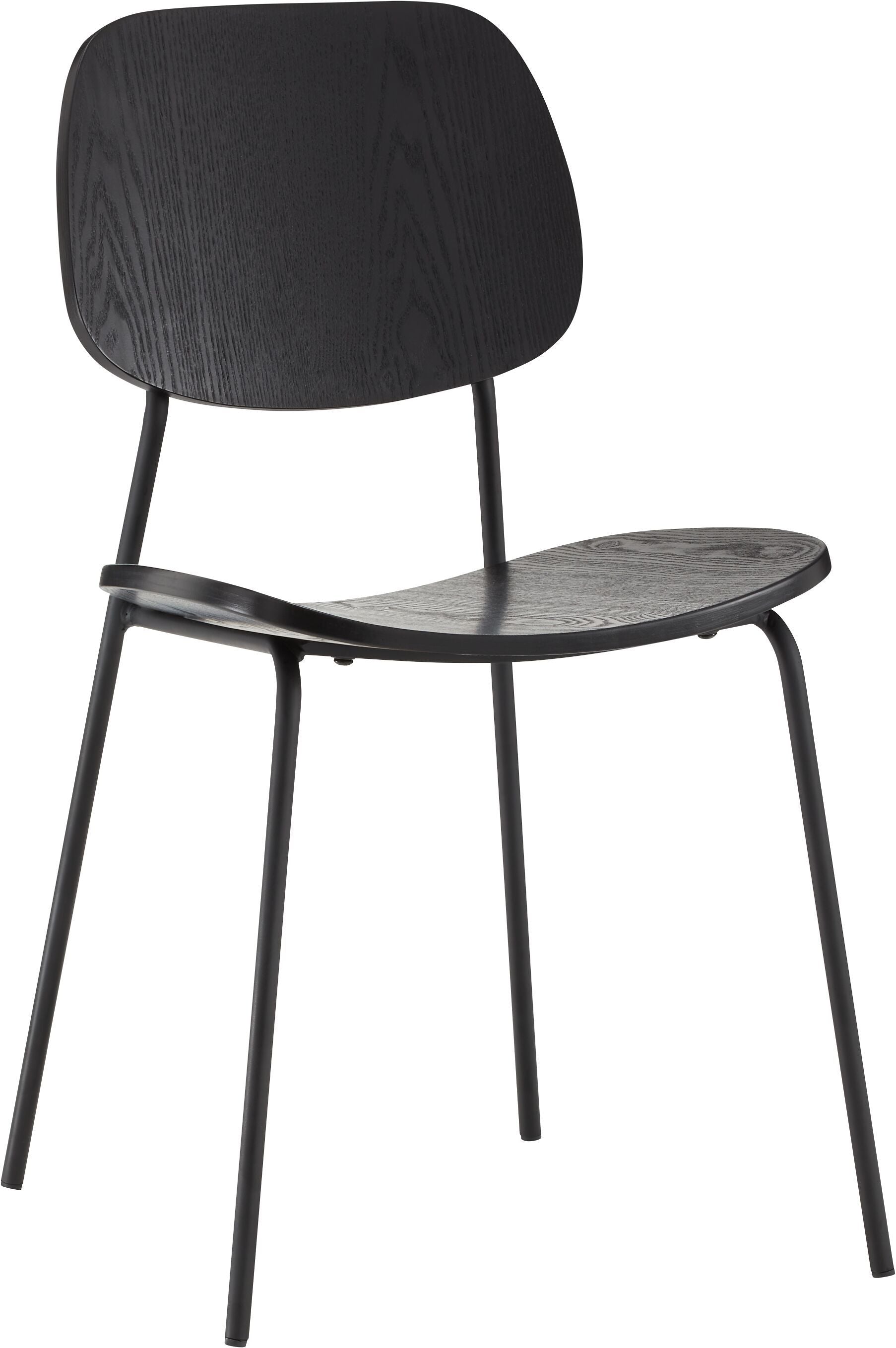 GINO Stuhl schwarz - Schwarz / B: 45.0 cm x T: 51.0 cm x H: 82.0 cm