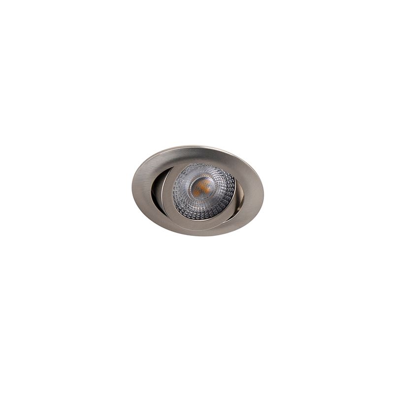 Set van 5 moderne inbouwspots staal incl. LED 3-staps dimbaar - Mio