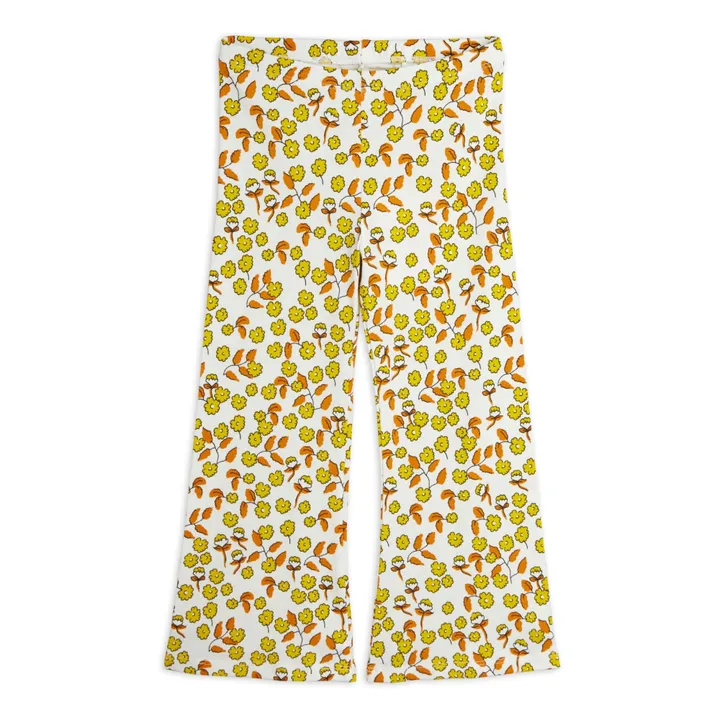Mini Rodini Pantalon Fleur Coton Bio | Ecru