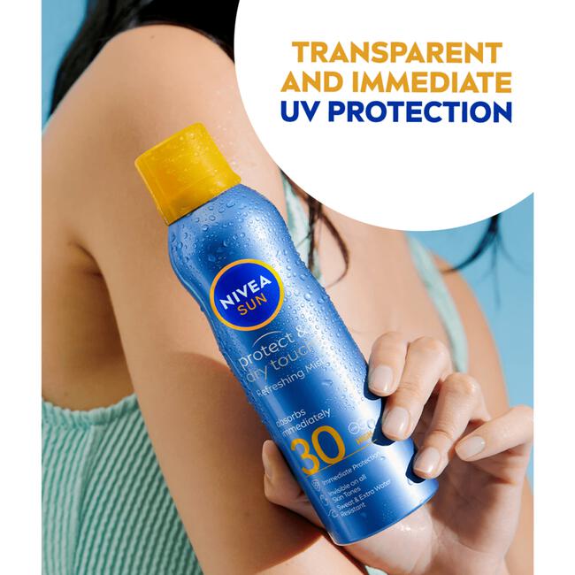 NIVEA SUN Zonnebrand Protect & Dry Touch Vernevelende Zonnespray SPF 30 200 ML