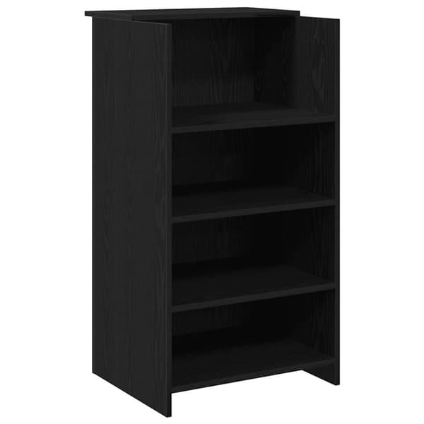 vidaXL Resepsjonspult svart eik 135x50x103,5 cm konstruert tre