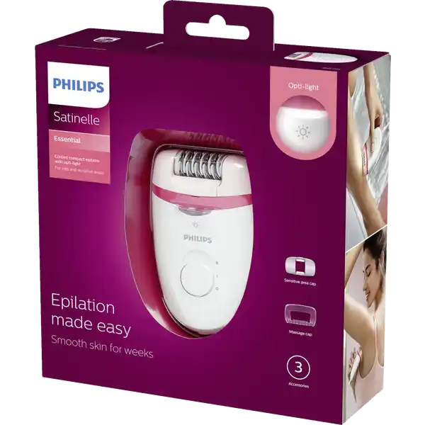 Epilierer Satinelle Essential BRE255 / 00 - mit Kabel & Licht