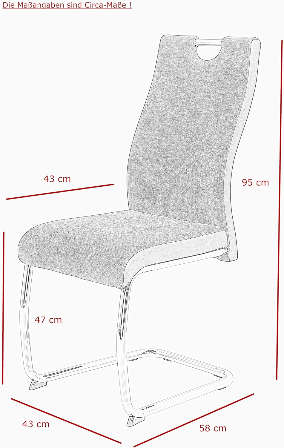 Hela Tische, 5-TLG Essgruppen Alina, Säulentisch Sanremo Eiche 120-180x80cm und 4x Schwingstuhl Anthrazit, Metallgestell Chrom