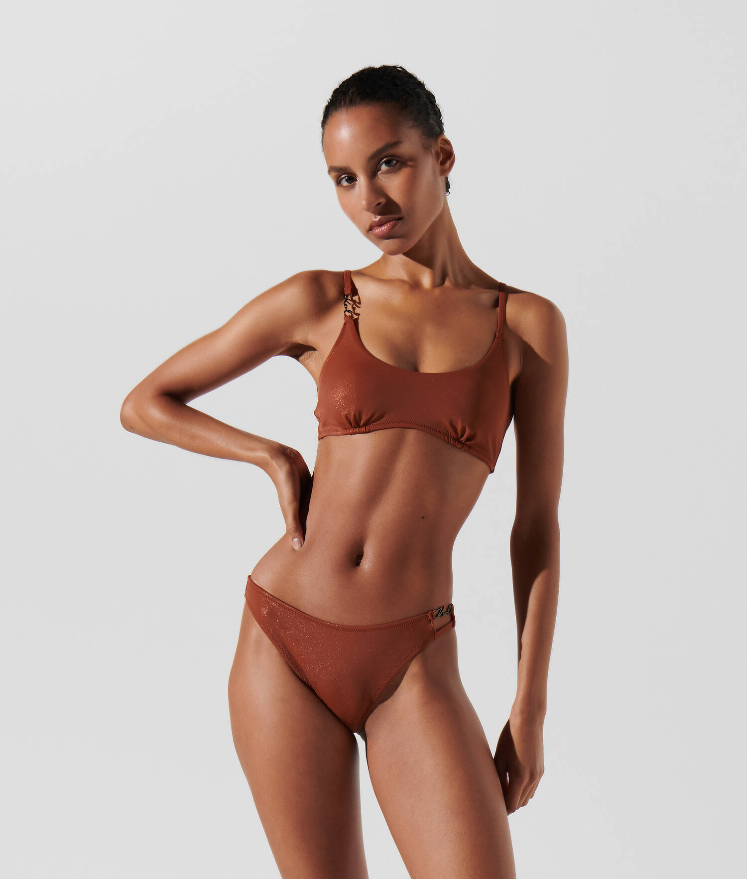 BAS DE BIKINI BRILLANT KARL SIGNATURE