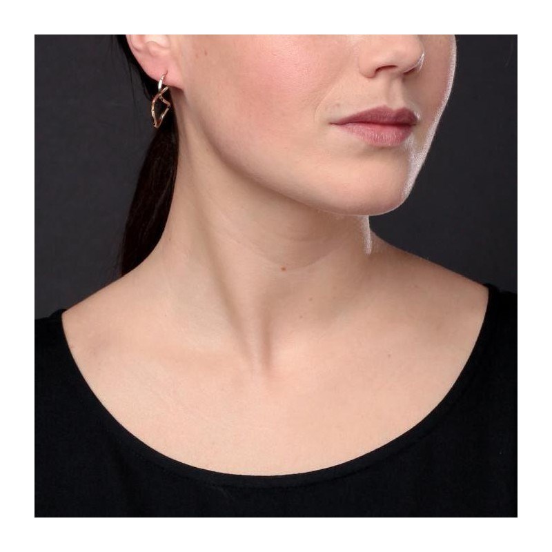 Boucles d'Oreilles Créoles Or 18 Carats 750/000 Jaune - Infini Infinity
