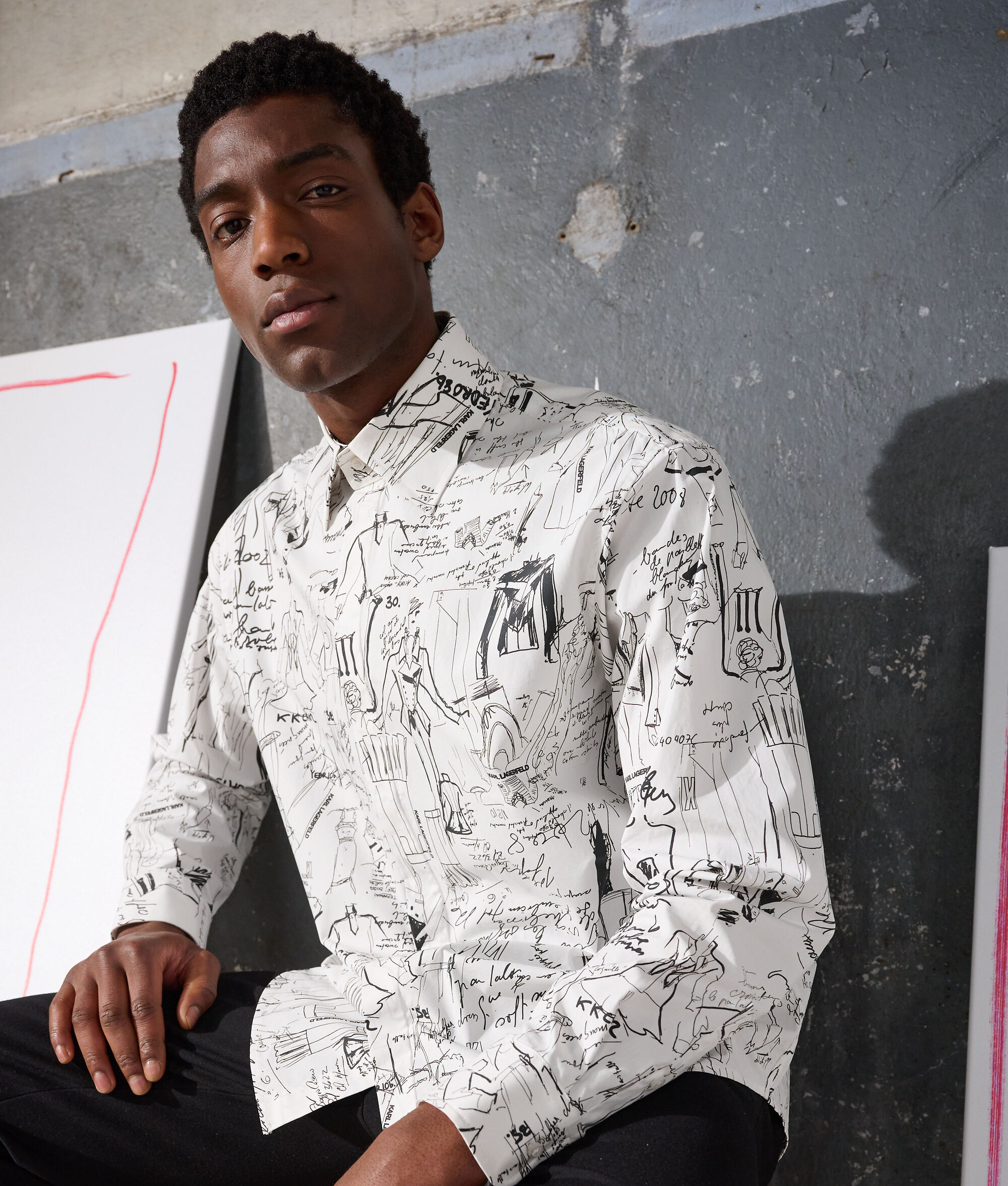 CHEMISE À MOTIF CROQUIS SÉLECTIONNÉE PAR HUN KIM