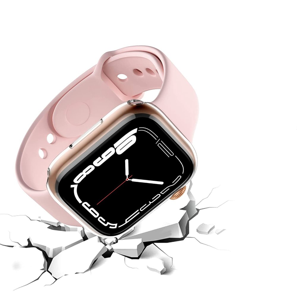 Apple Watch (45 mm) Gummi Bumper Case mit Displayschutz - Transparent