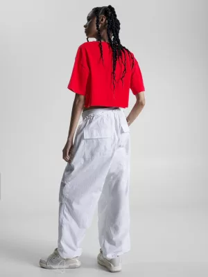 Camiseta Letterman Cropped Oversized