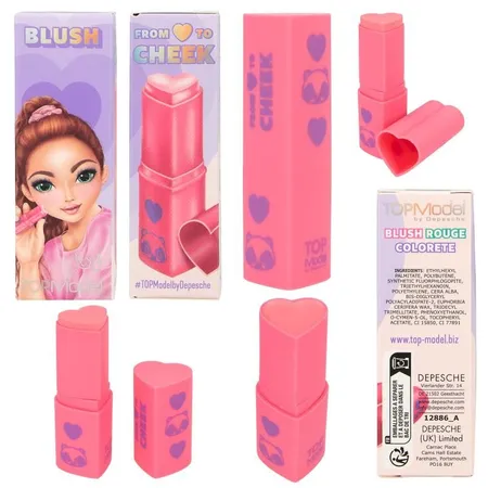 Depesche TOPModel Blush Stick Herz BEAUTY and ME, 1 Packung, 2-fach sortiert