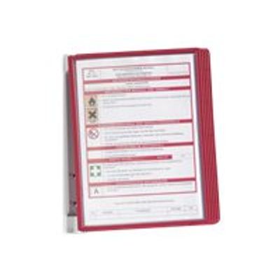 Durable Vario - Support mural métallique avec 5 pochettes A4 - rouge