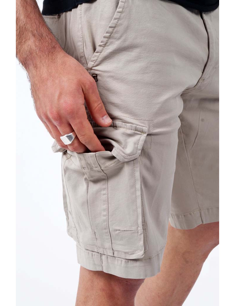 RECYCLED ART WORLD SHORT PILOT CARGO BEIGE