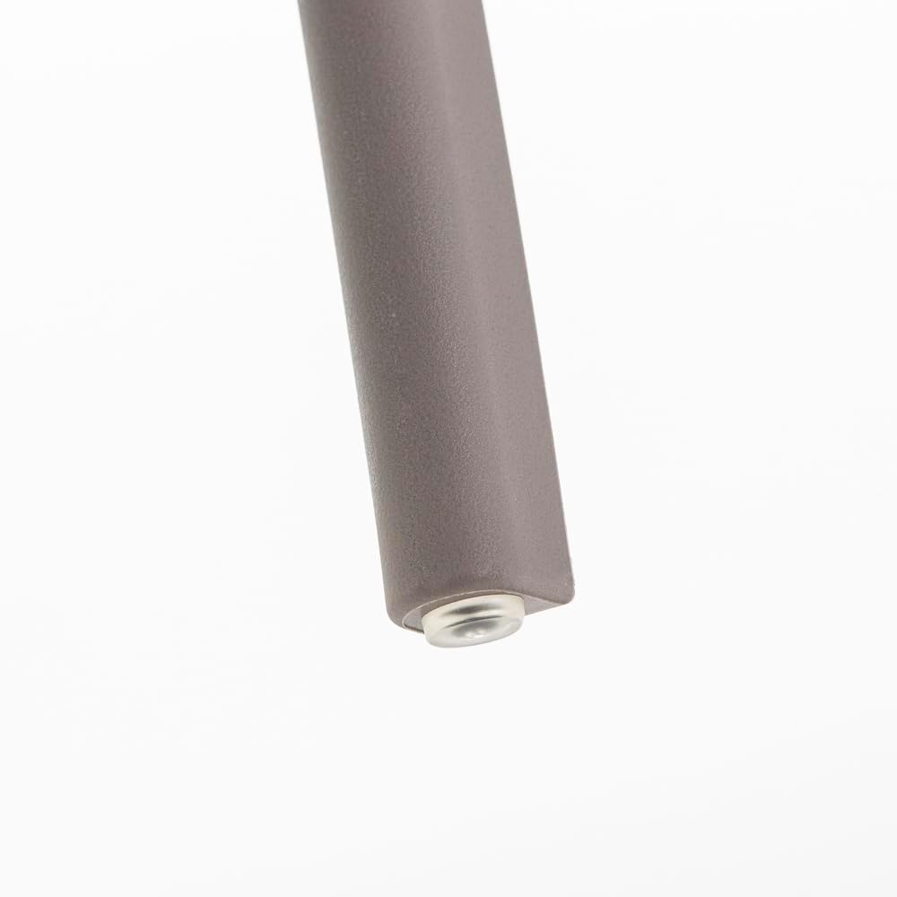 Stapelbare Stühle aus Polypropylen mit Glasfaser, wetterfeste Gartenstühle für außen oder innen, robust und pflegeleicht, modernes Design – Maria (4 Stühle, Braungrau)