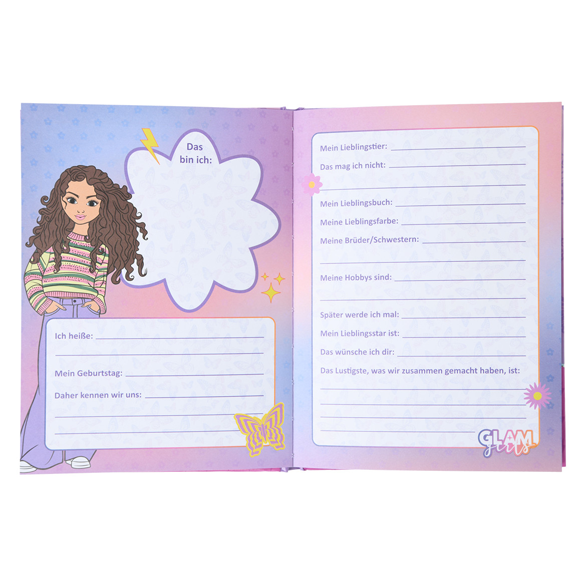 Topolino Glam Girls Freundebuch lila