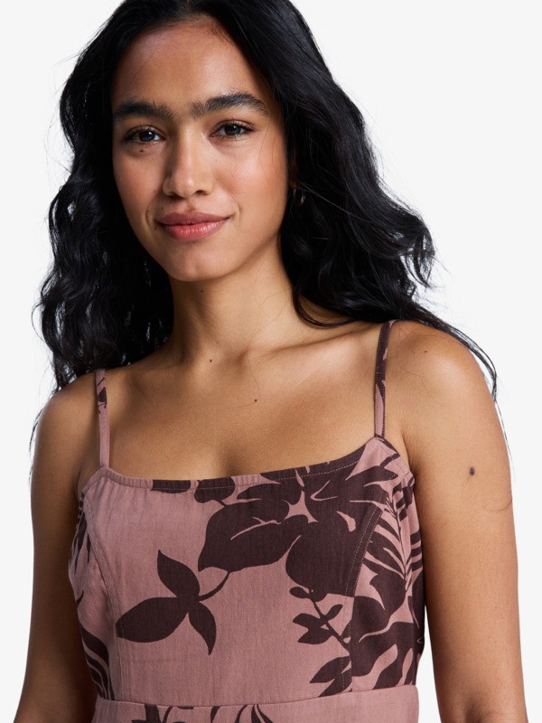 Seaside Memories Robe à bretelles Marron Femme