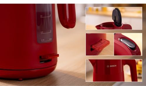 Bosch TWK2M164 Waterkoker - Rood - 1,7 Liter - 2400W