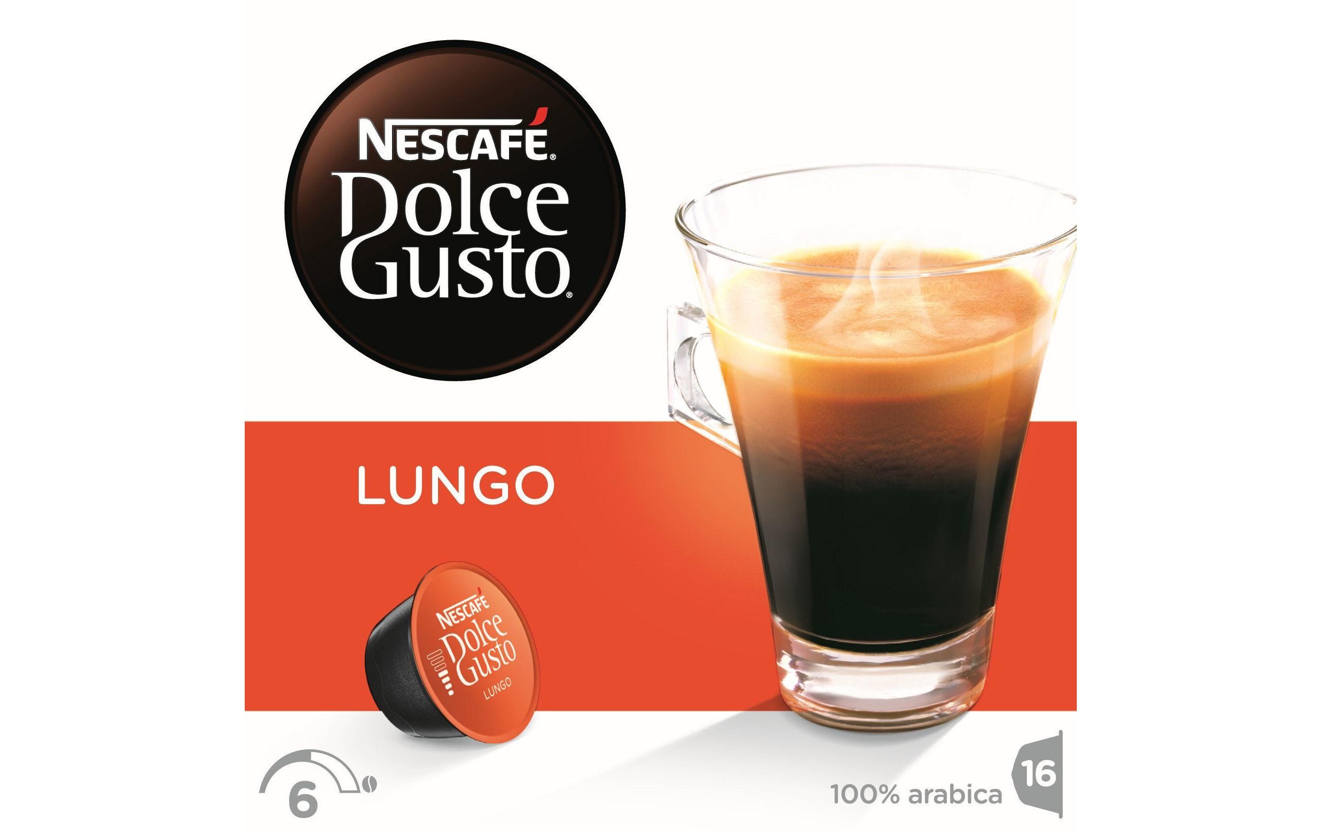 Kaffeekapseln Dolce Gusto Lungo 16 StückNescafé Kaffee Lungo Kapseln