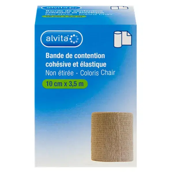 Bandagem de Compressão Alvita 10cm x 3,5m Cor da Pele