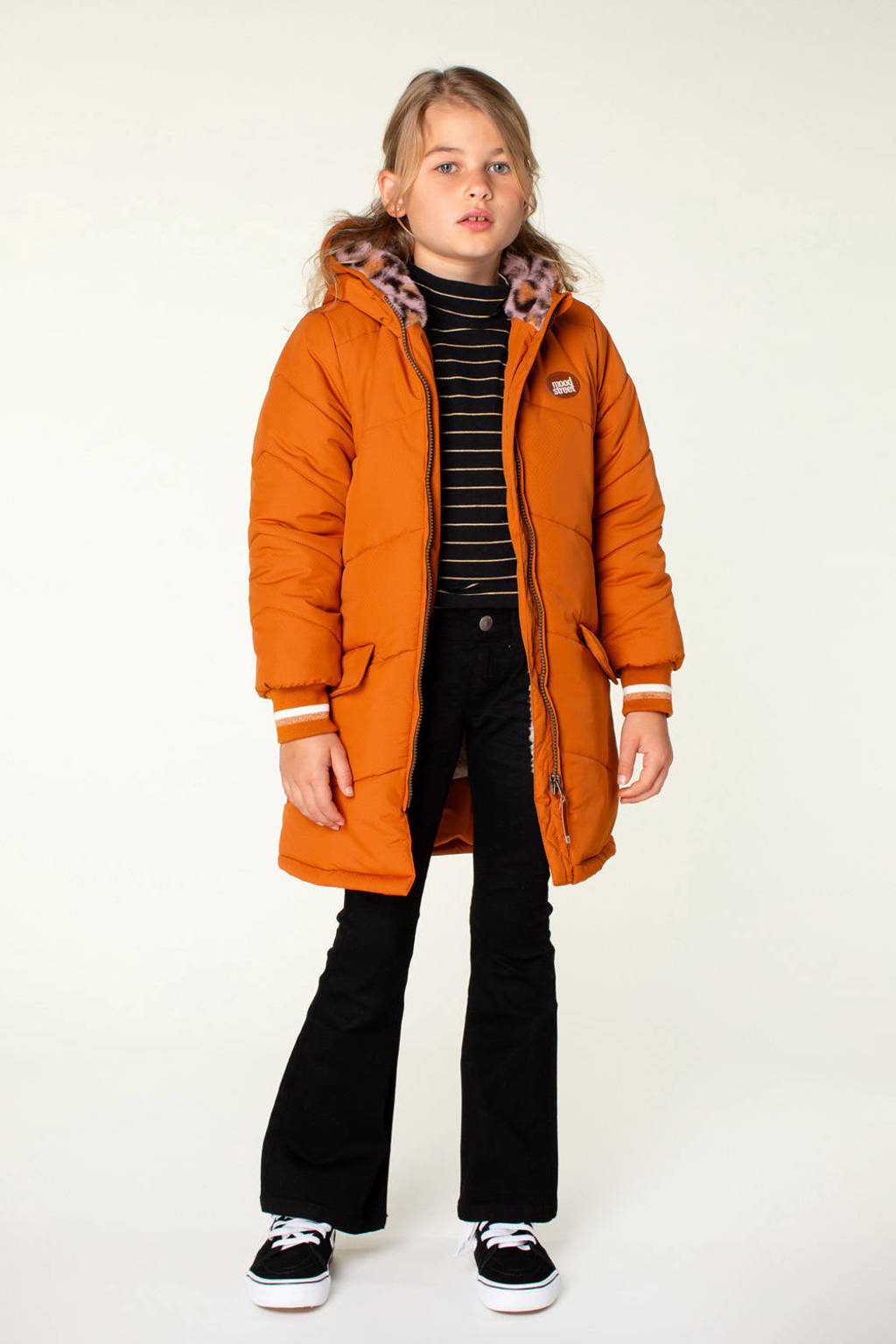 Moodstreet gewatteerde winterjas Jara roestbruin