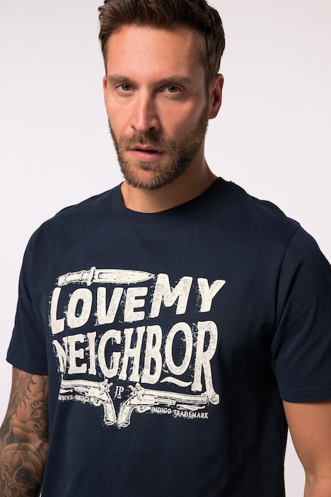 JP 1880 T-Shirt, Halbarm, großer Print, bis 8 XL