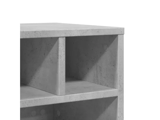 Support d'imprimante avec roulettes gris béton 41x32x34,5 cm
