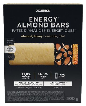 Barre énergétique Decathlon Nutrition Pâte d'amande 12x25g