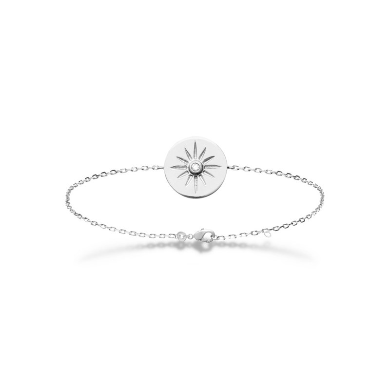 Bracelet Femme - Argent 925 - Oxyde de zirconium - Longueur : 18 cm