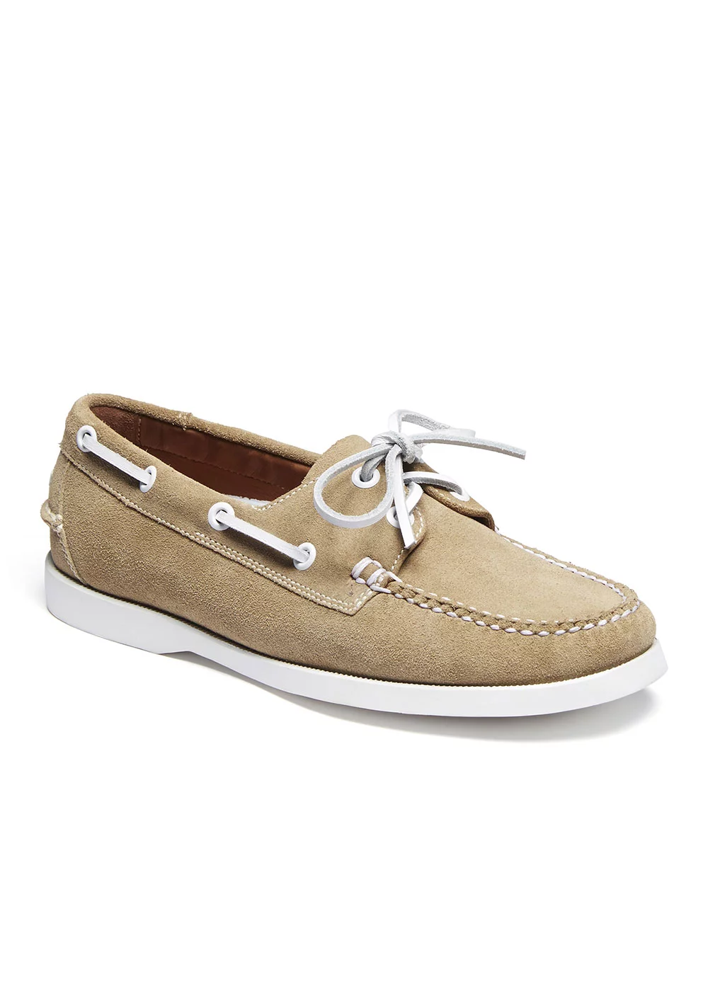 MOCASSIN BOAT SHOE VELOURS BEIGE