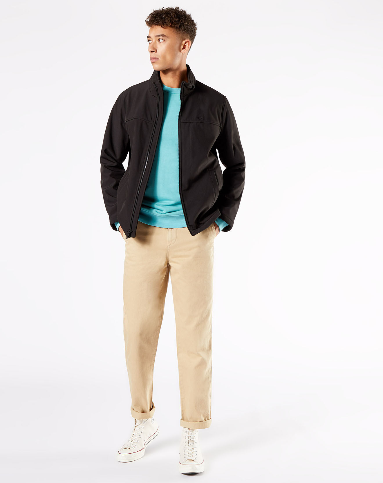 Dockers Veste Full Zip Standcollar noire