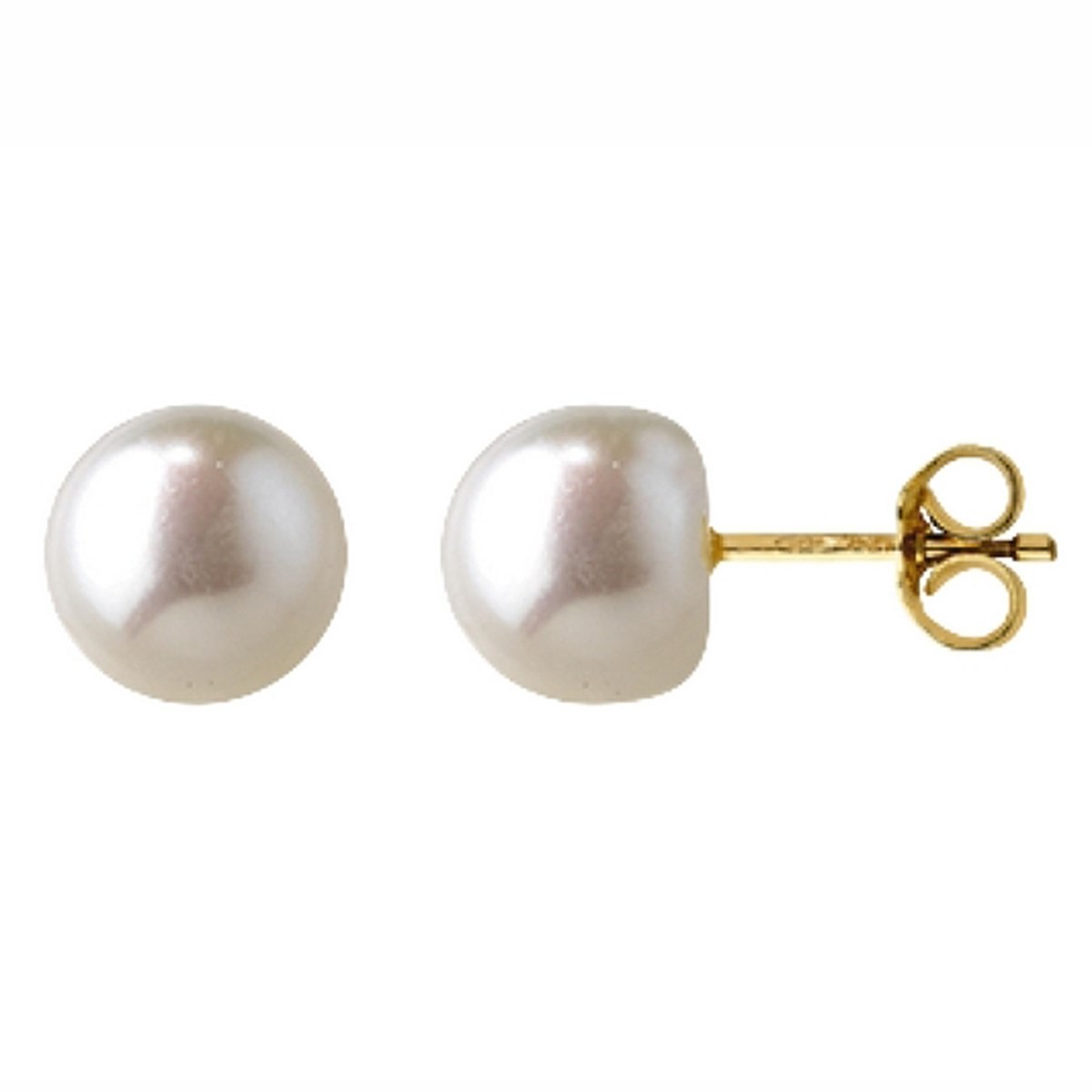 Boucles d'oreilles Brillaxis perles d'eau douce 8mm
