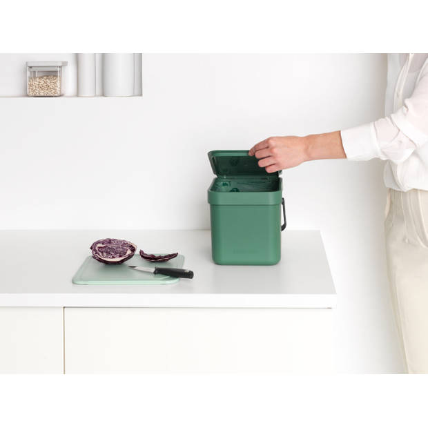 Brabantia Sort & Go afvalemmer 6 liter - Fir Green