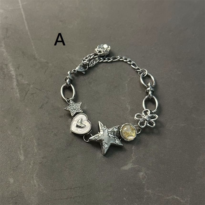Lilafey - Hart Metalen Armband