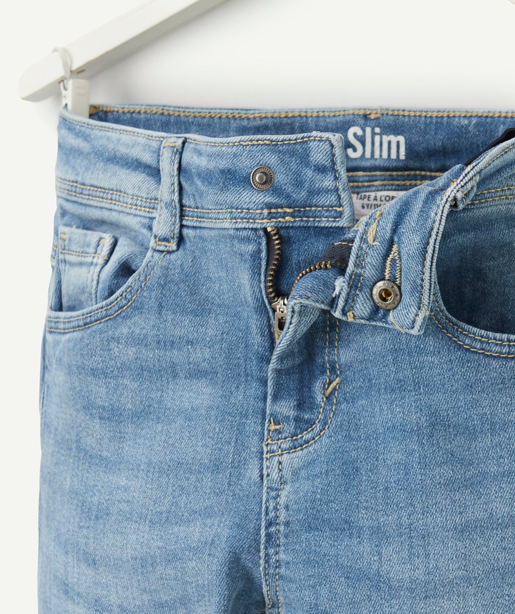 PANTALON SLIM GARÇON EN DENIM BLEU LOW IMPACT