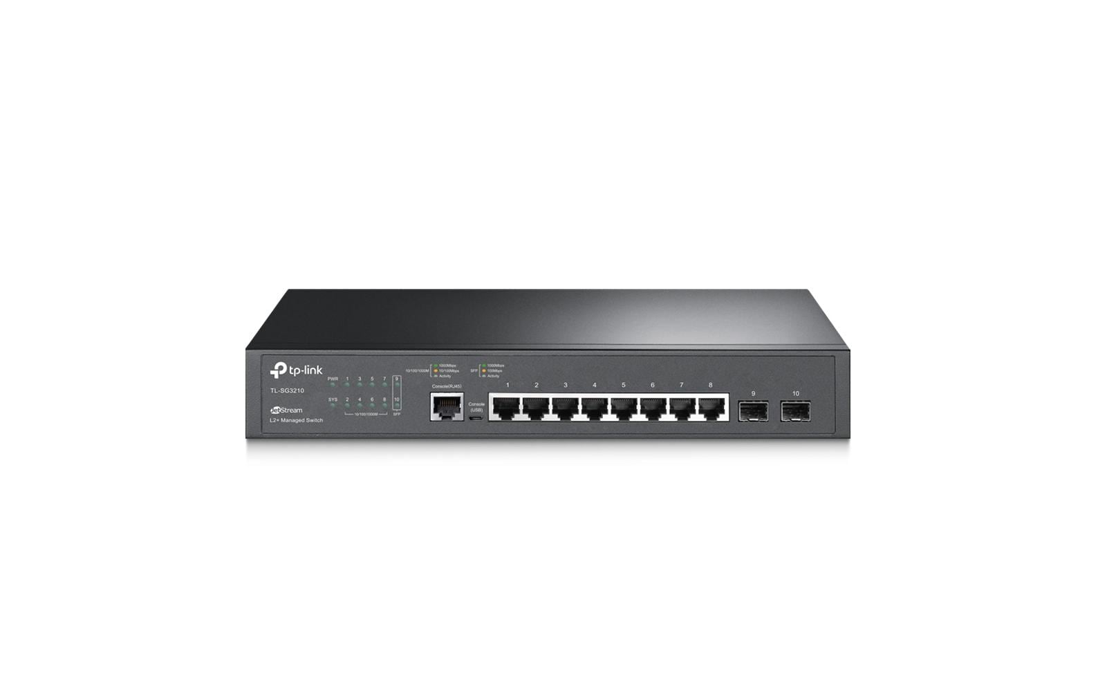Switch TL-SG3210 10 PortJetStream 8-Port-Gigabit-L2+-Managed-Switch mit 2 SFP Slots