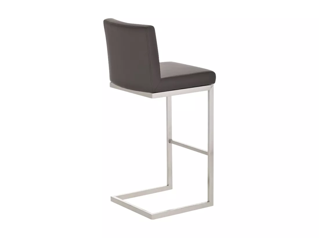 Lot de 2 Tabouret de bar - Similicuir - Marron - Paros