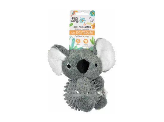 Jouet peluche Koala sonore avec balle pour chien 