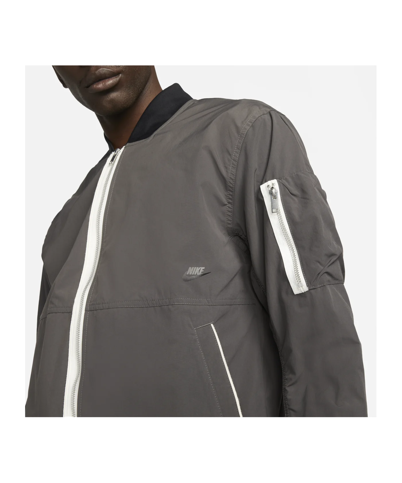 Nike Essentials Unlined Bomber Jacke Grau F254