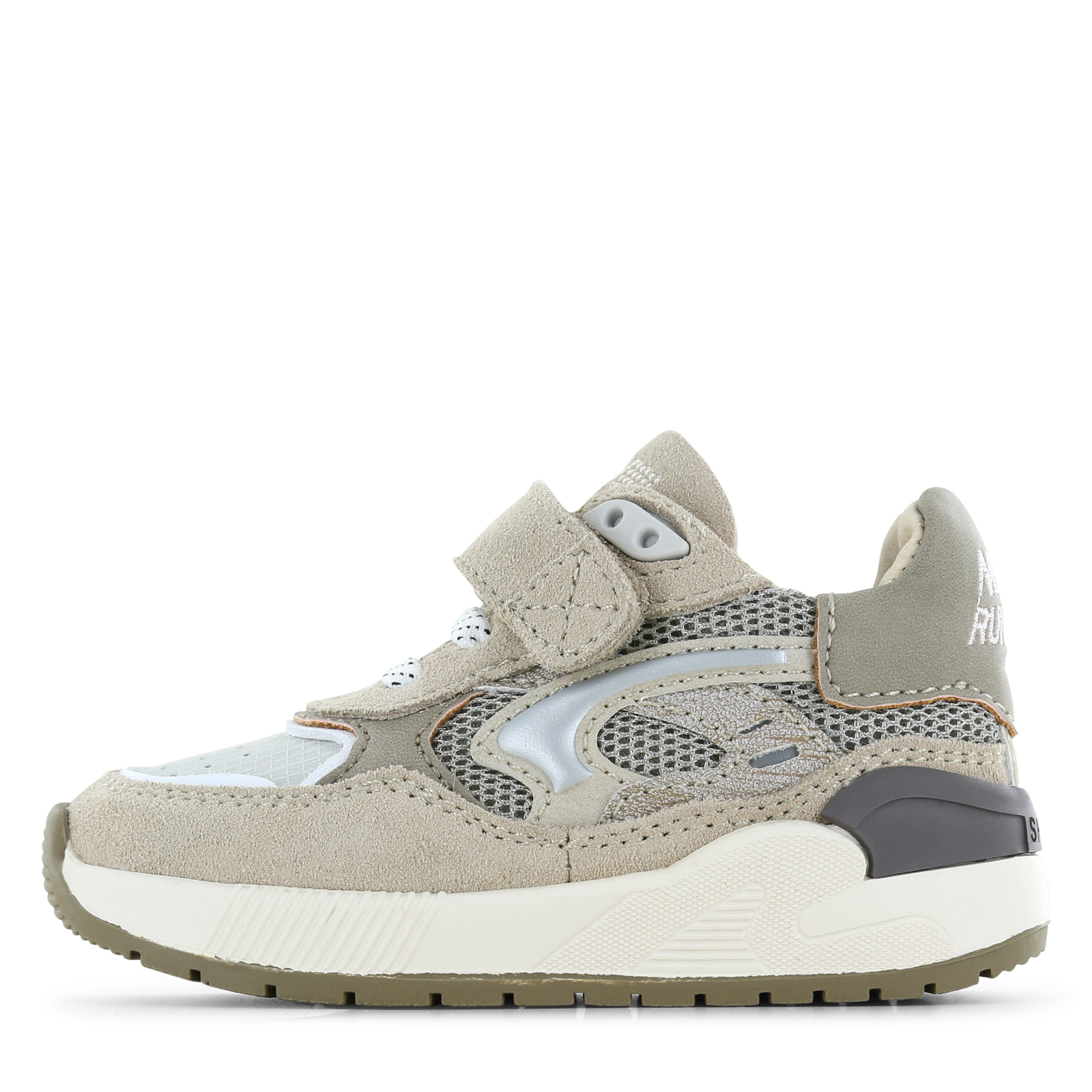 Shoesme beige-grijze sneaker Leer, Microleer | Jongens schoenen