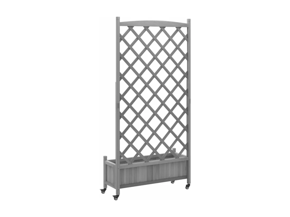 Jardinière bac lit surélevé bois marron 90 x 35 x 187.5 cm 02_0038368