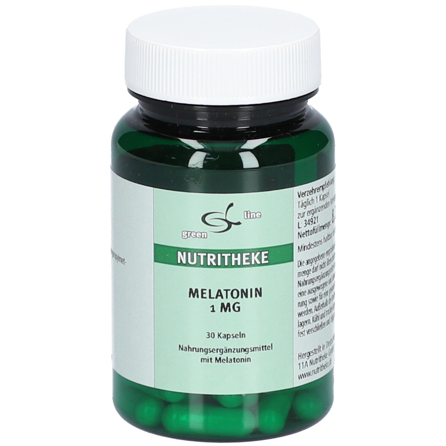 green line NUTRITHEKE MELATONIN 1 mg