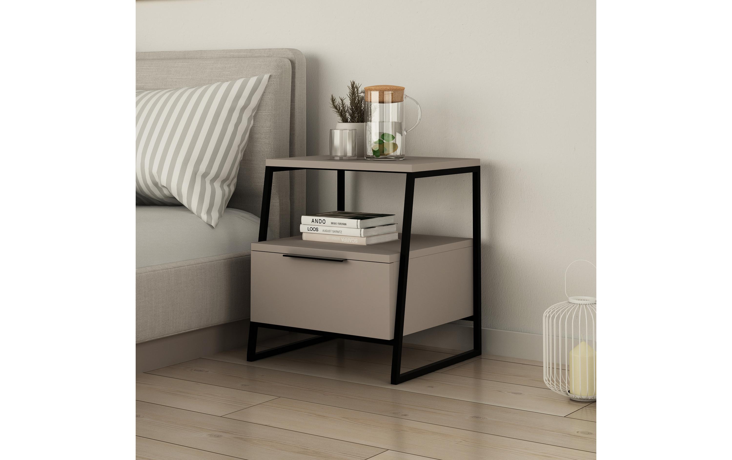 Nachttisch Pal 45 x 50 x 40 cm, MoccaNachtschrank
