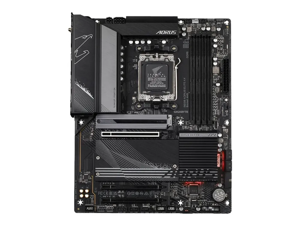 [OUTLET] - Gigabyte B650 AORUS ELITE AX - Bundkort - ATX - Socket AM5 - AMD B650 Chipset - USB 3.2 Gen 2, USB 3.2 Gen 1, USB-C 3.2 Gen2, USB-C 3.2 Gen 2x2 - 2.5 Gigabit LAN, Wi-Fi 6, Bluetooth - onboard grafik (CPU påkrævet) - HD Audio (8-kanaler)