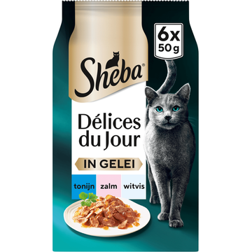 Sheba Kattenvoer Délices du Jour - Vis Selectie in gelei Natvoer - 6 x 50 g