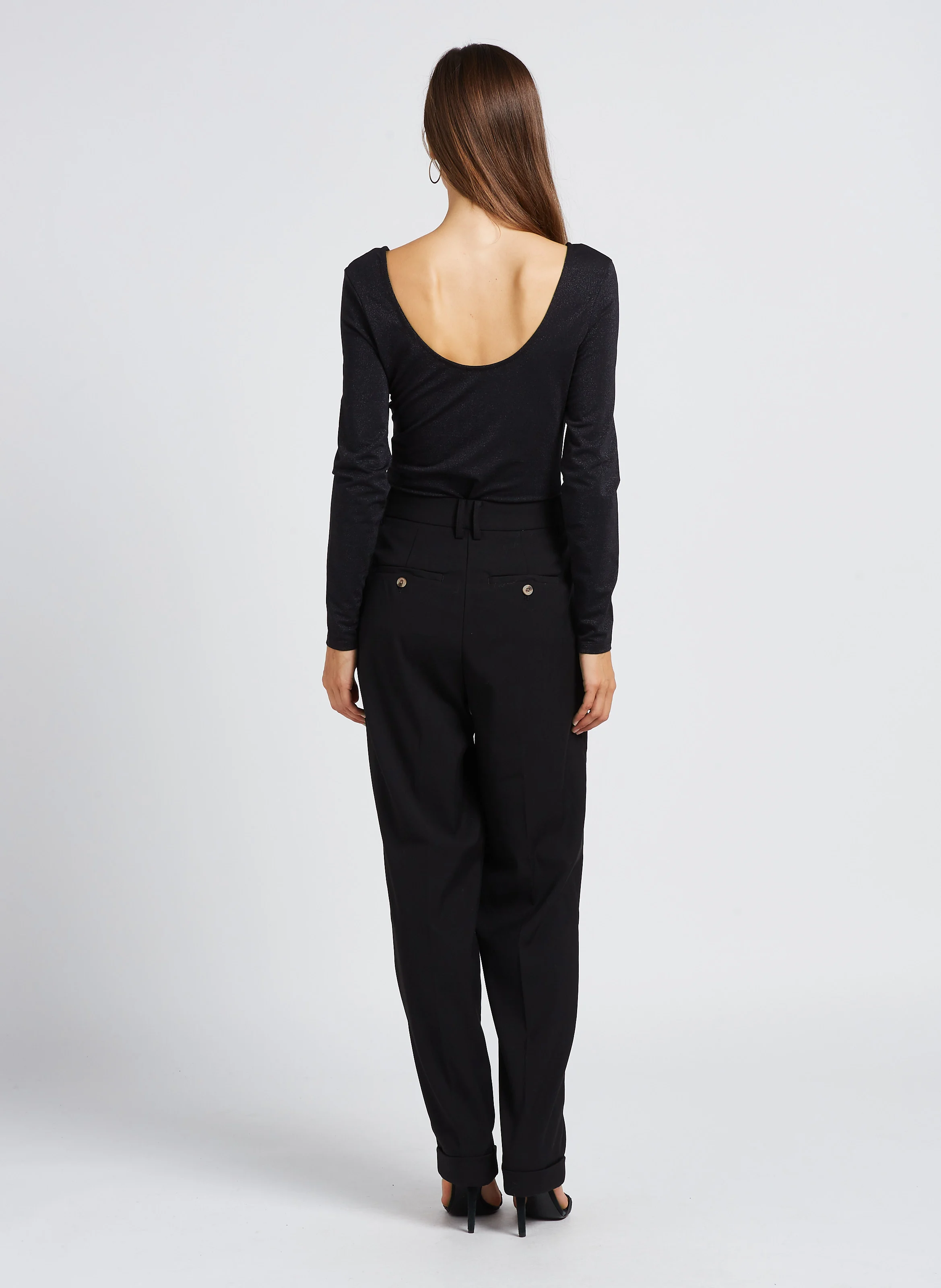 SARINA - Pantalon large| Noir