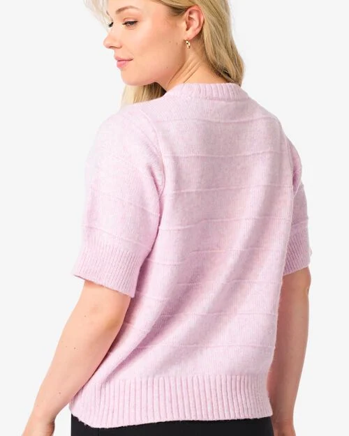 haut en tricot femme rose