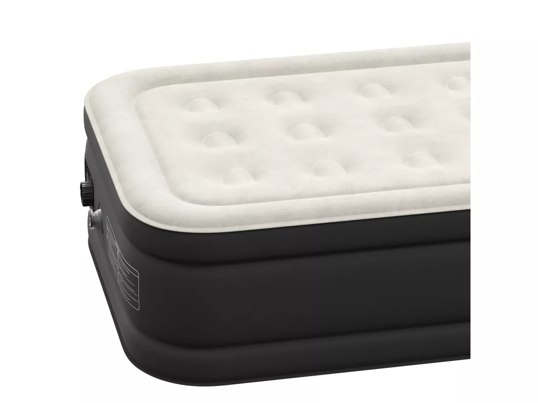 YITAHOME Matelas Gonflable 1 Personne avec Pompe Électrique Intégrée - Lit Gonflable - Auto-Gonflage/Dégonflage Rapide pour Invités - Camping - 191 x 99 x 46 cm - Gris & Noir