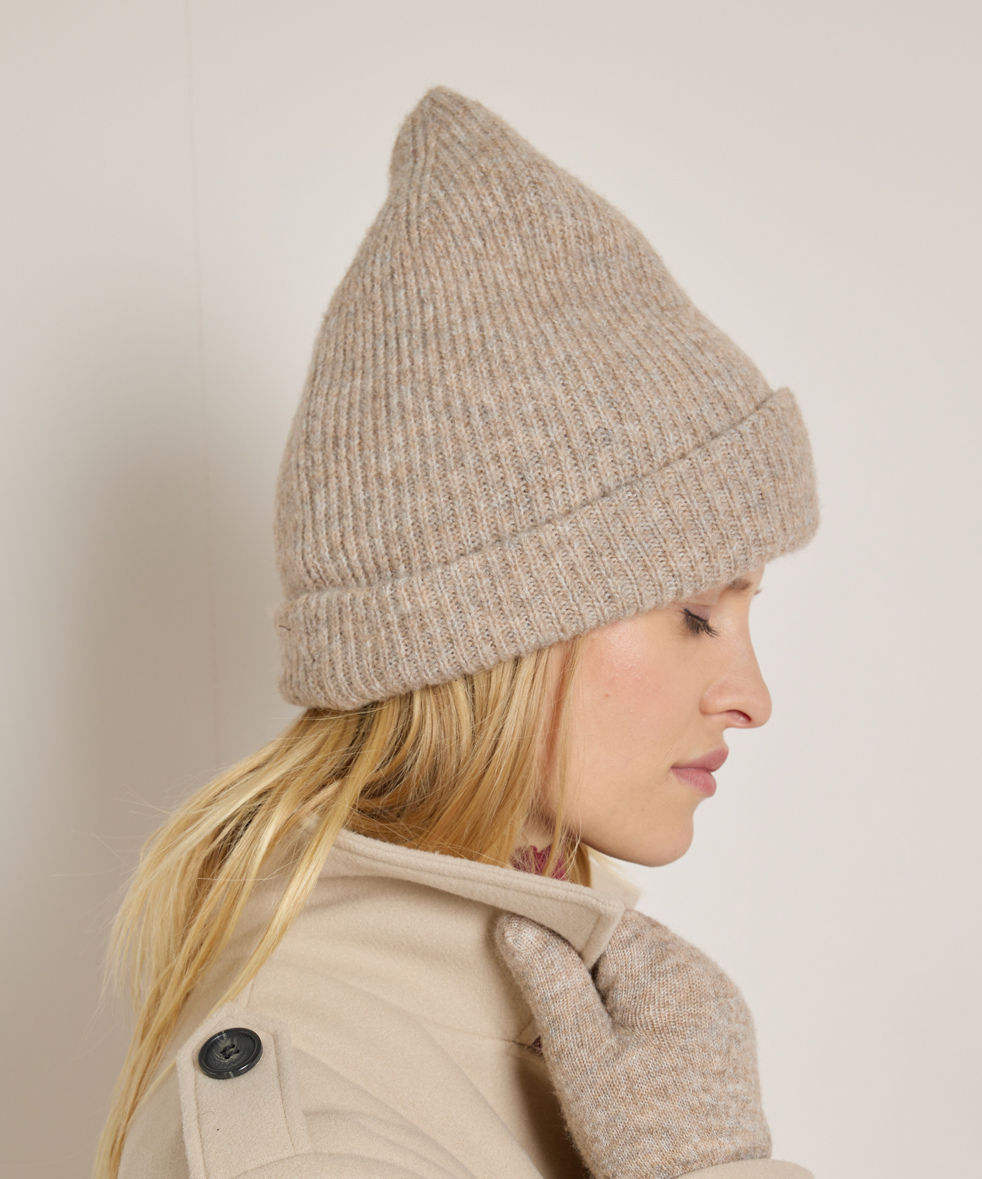 melange rib muts