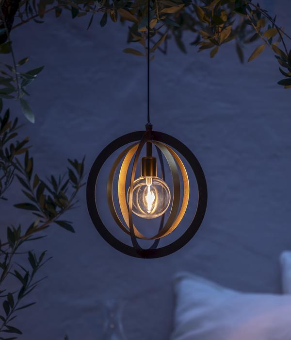 Dehner Solar-Hängelampe Enna, ca. Ø23/H73 cm