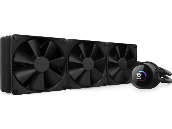 NZXT Kraken 360 - Processors flydende kølesystem - med LCD-display - (for: LGA115x Socket, LGA1200, LGA1700, AM4, AM5, sTRX4, TR4) - kobber - 120 mm - mat sort